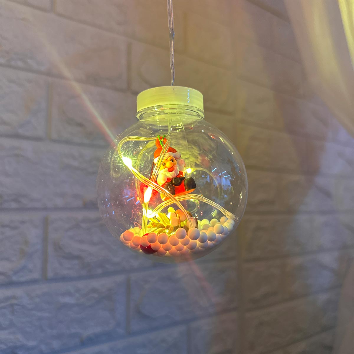 Luces Cortina Aro Esfera Navidad