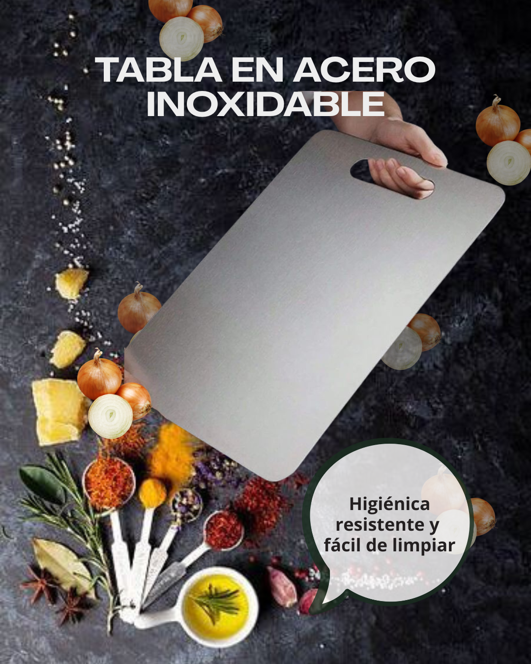 Tabla de Cortar en Acero Inoxidable