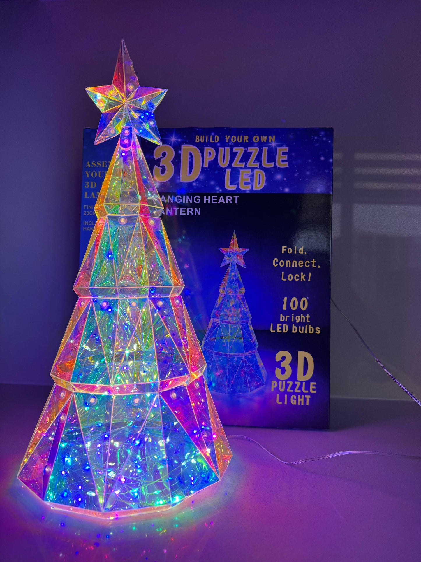 Lampara Puzzle Armable Led Navidad