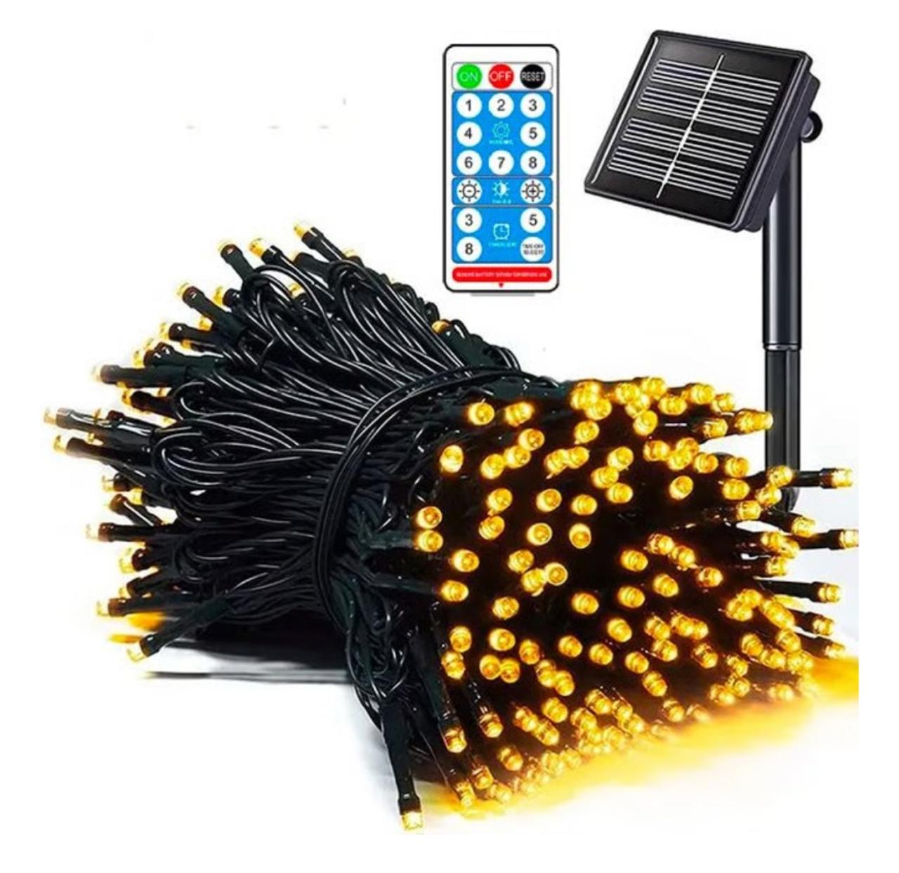 Luces Navidad Panel Solar